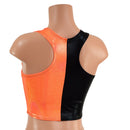 Color Split Lace up Racerback Crop Top - Coquetry Clothing