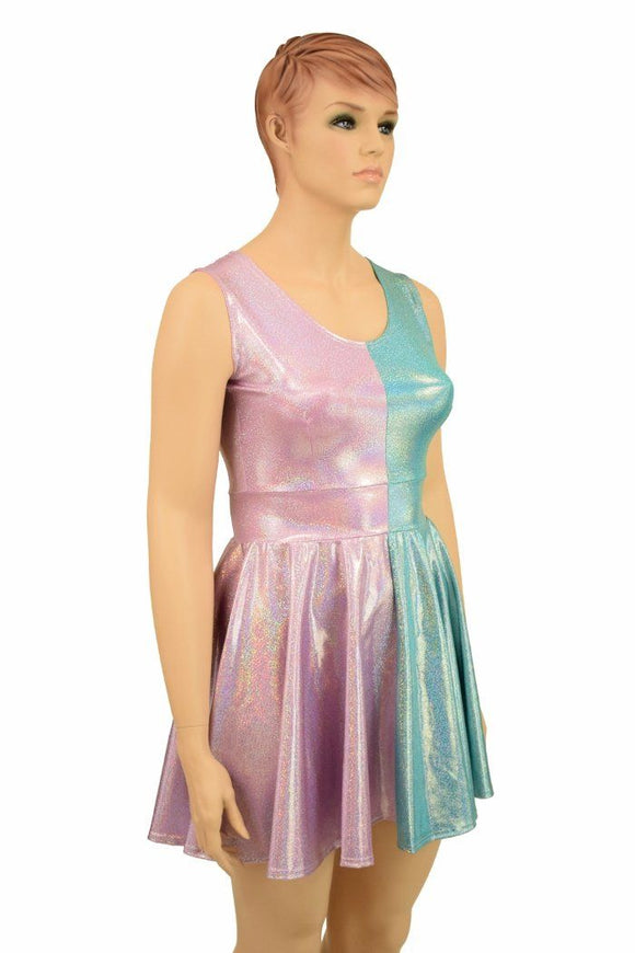 Color Split Two Tone Tank Dress - Coquetry Clothing