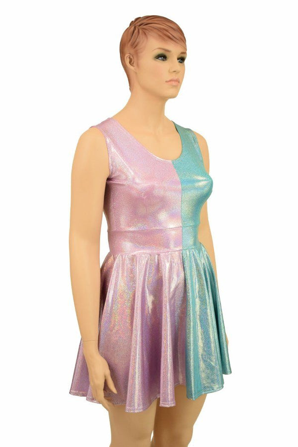 Color Split Two Tone Tank Dress - 2