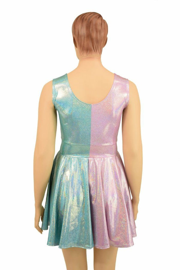 Color Split Two Tone Tank Dress - 3