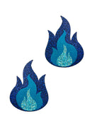 Cool Tone Flame Pasties - Coquetry Clothing