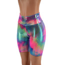 Cotton Candy Holographic Bike Shorts - Coquetry Clothing