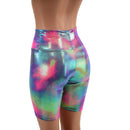 Cotton Candy Holographic Bike Shorts - Coquetry Clothing