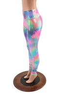 Cotton Candy Holographic High Waist Leggings - Coquetry Clothing
