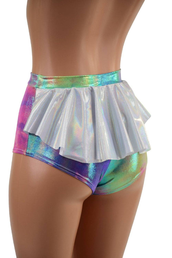Cotton Candy Siren Shorts with Flashbulb Ruffle Rump - Coquetry Clothing