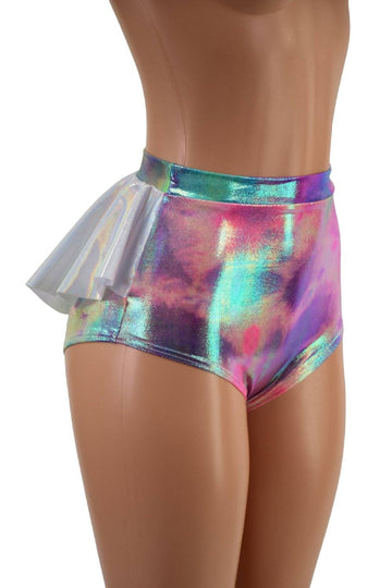Cotton Candy Siren Shorts with Flashbulb Ruffle Rump - Coquetry Clothing