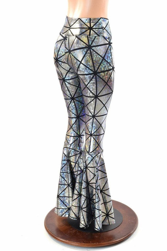 Cracked Tile High Waist Bell Bottom Flares - Coquetry Clothing