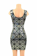 Cracked Tile Holographic Tank dress - Coquetry Clothing