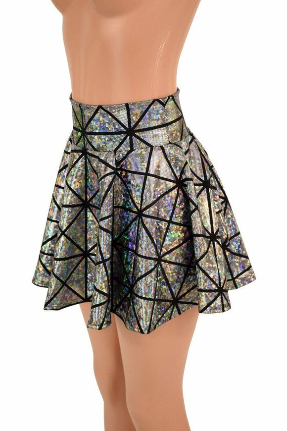 Cracked Tile Rave Mini Skirt - Coquetry Clothing