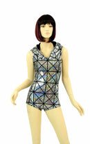 Cracked Tile Sleeveless Hoodie Romper - Coquetry Clothing