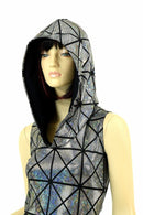 Cracked Tile Sleeveless Hoodie Romper - Coquetry Clothing