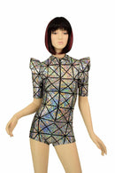 Cracked Tile "Stella" Zipper Romper - Coquetry Clothing