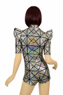 Cracked Tile "Stella" Zipper Romper - Coquetry Clothing