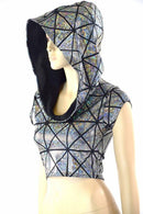 Cracked Tiles Crop Hoodie - Coquetry Clothing