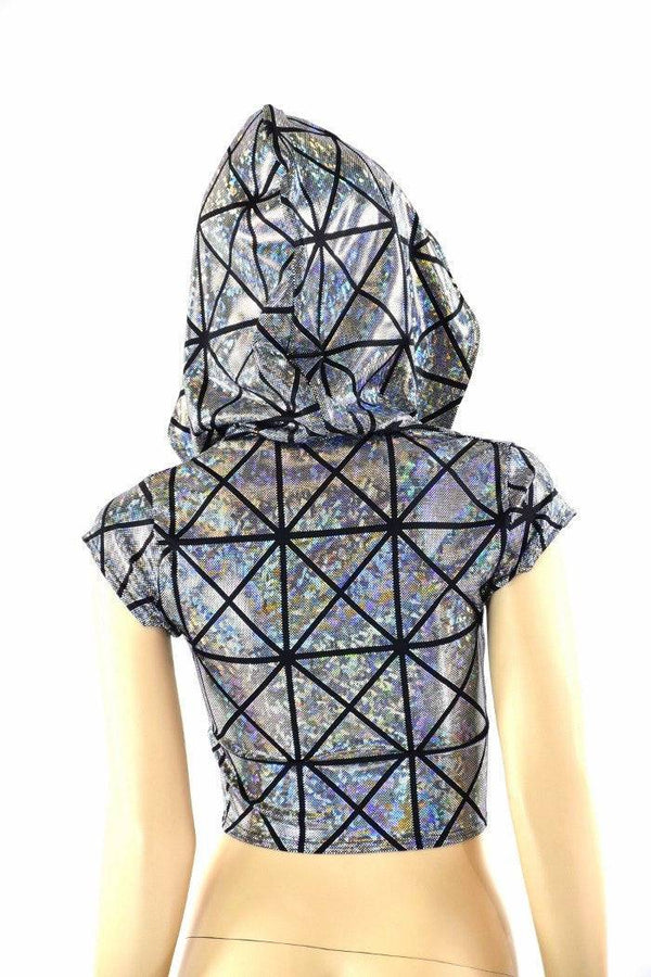 Cracked Tiles Crop Hoodie - 4