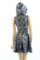 Cracked Tiles Hoodie Skater Dress - Coquetry Clothing