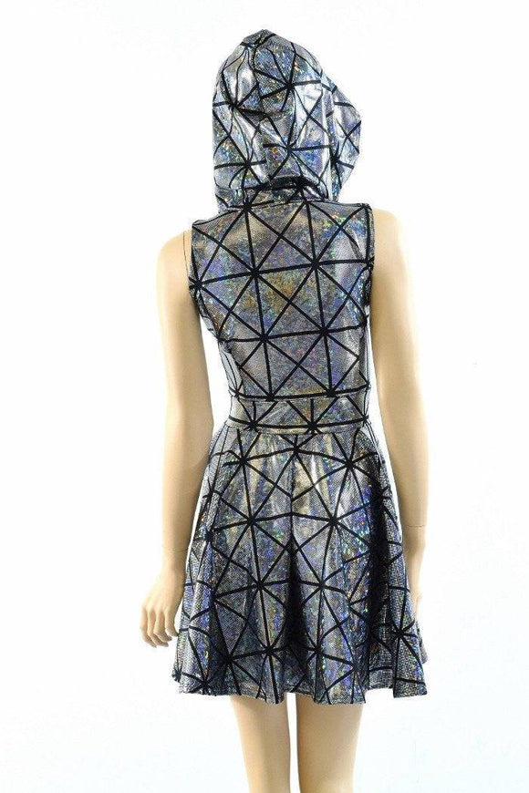 Cracked Tiles Hoodie Skater Dress - Coquetry Clothing