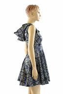 Cracked Tiles Hoodie Skater Dress - Coquetry Clothing