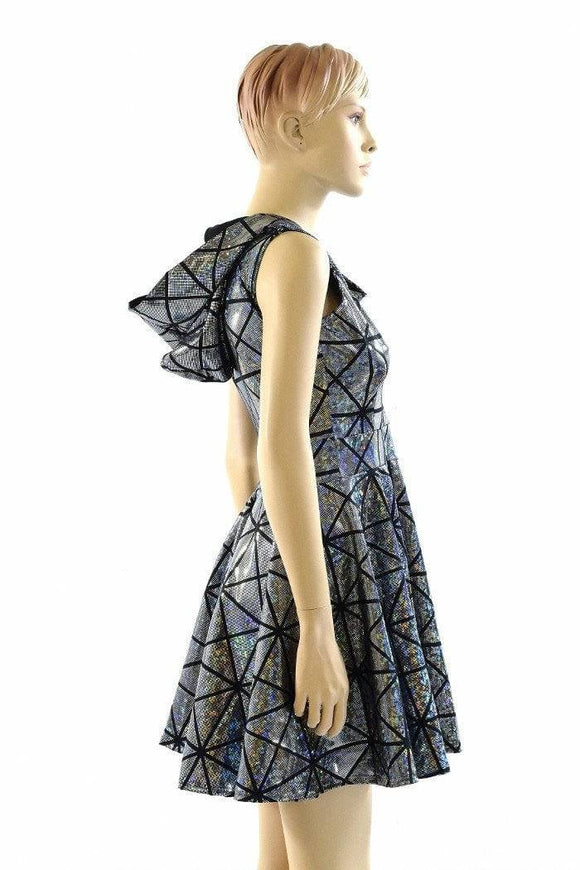 Cracked Tiles Hoodie Skater Dress - Coquetry Clothing