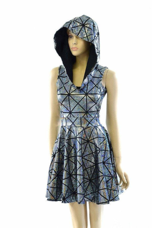Cracked Tiles Hoodie Skater Dress - Coquetry Clothing