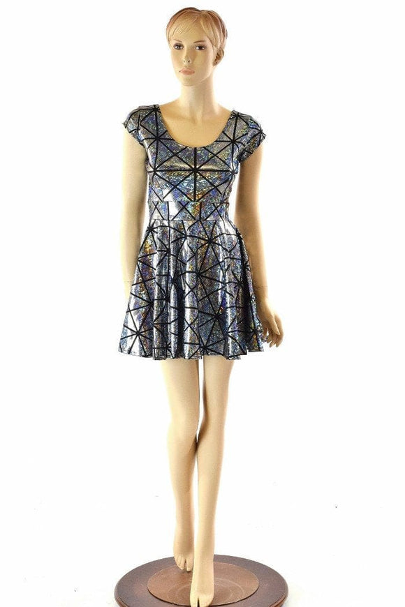 Cracked Tiles Skater Dress - Coquetry Clothing