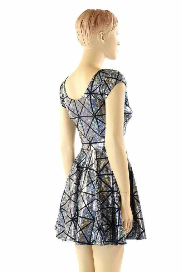 Cracked Tiles Skater Dress - Coquetry Clothing