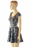 Cracked Tiles Skater Dress - Coquetry Clothing