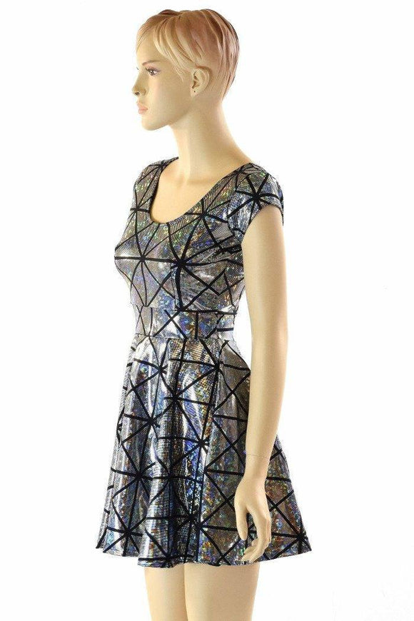 Cracked Tiles Skater Dress - Coquetry Clothing
