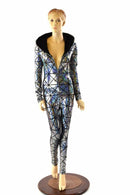 Cracked Tiles Zipper Catsuit - Coquetry Clothing