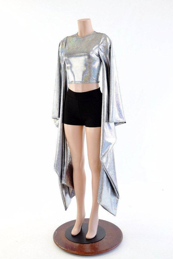 Crew Neck Kimono Crop Top - Coquetry Clothing