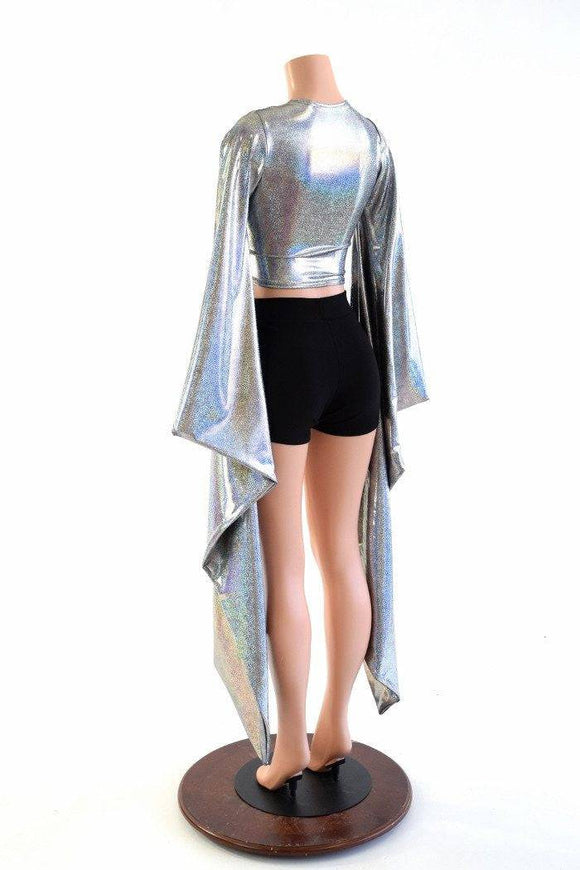 Crew Neck Kimono Crop Top - Coquetry Clothing