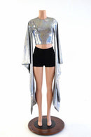 Crew Neck Kimono Crop Top - Coquetry Clothing