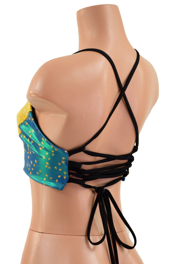 Criss Cross Strappy Back Halter Top - 2