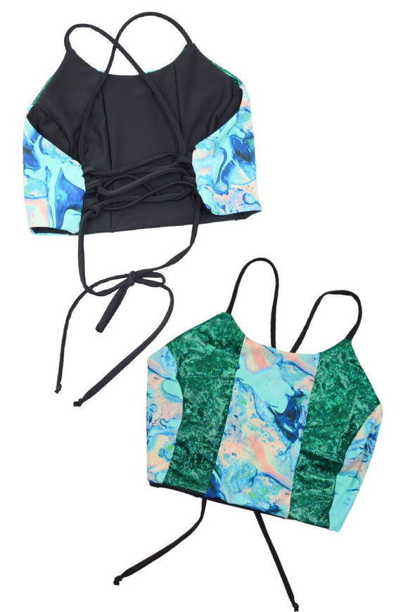 Criss Cross Strappy Back Halter Top - Coquetry Clothing