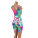 Crop Tank and Bike Shorts Set in Cotton Candy - Coquetry Clothing