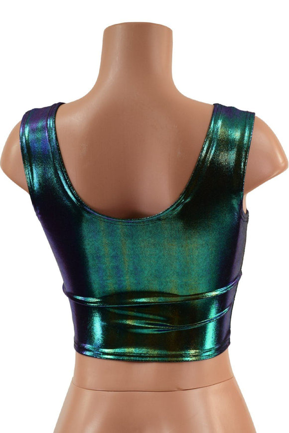 Crop Tank in Scarab - Coquetry Clothing
