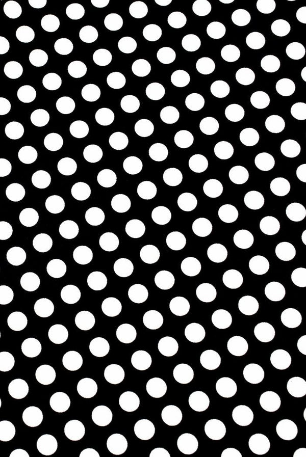 Black and White Polka Dot Fabric - 1