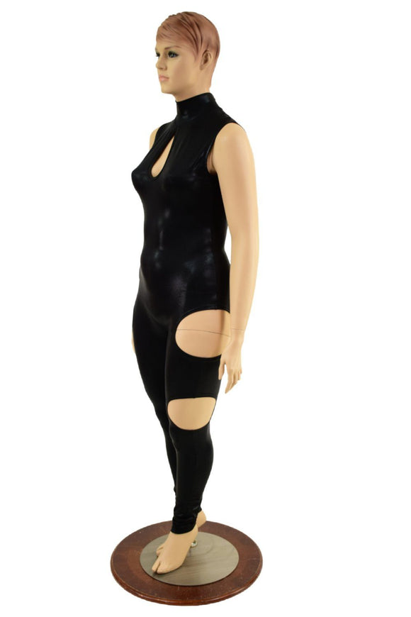 Cutout Catsuit in Black Mystique - Coquetry Clothing