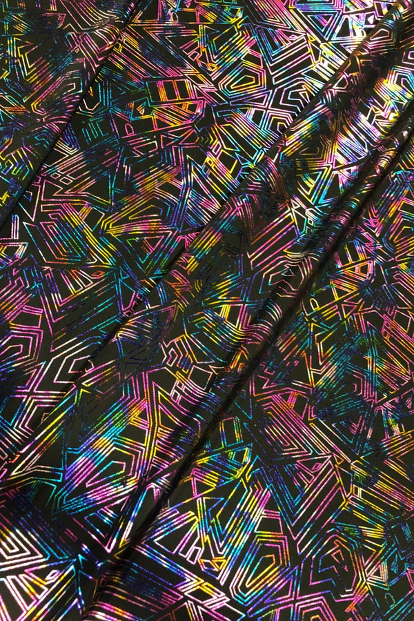 Cyberspace Catsuit with Mesh Sleeves & Side Panels - 6