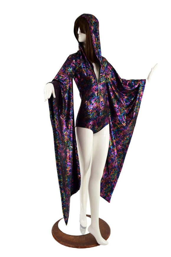 CyberSpace Kimono Sleeve Romper - Coquetry Clothing