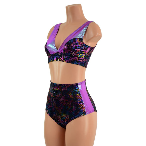 Cyberspace & Plumeria Siren & Starlette Set - Coquetry Clothing