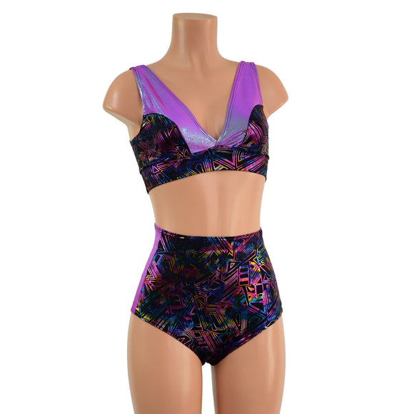 Cyberspace & Plumeria Siren & Starlette Set - Coquetry Clothing