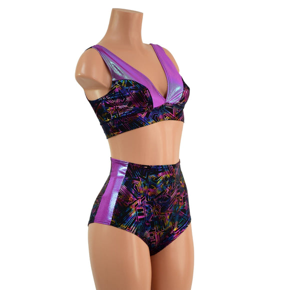 Cyberspace & Plumeria Siren & Starlette Set - Coquetry Clothing