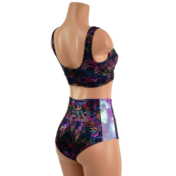 Cyberspace & Plumeria Siren & Starlette Set - Coquetry Clothing