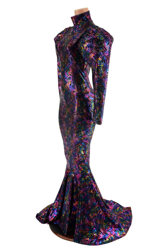 Cyberspace Puddle Train Gown - Coquetry Clothing
