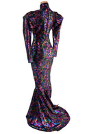 Cyberspace Puddle Train Gown - Coquetry Clothing