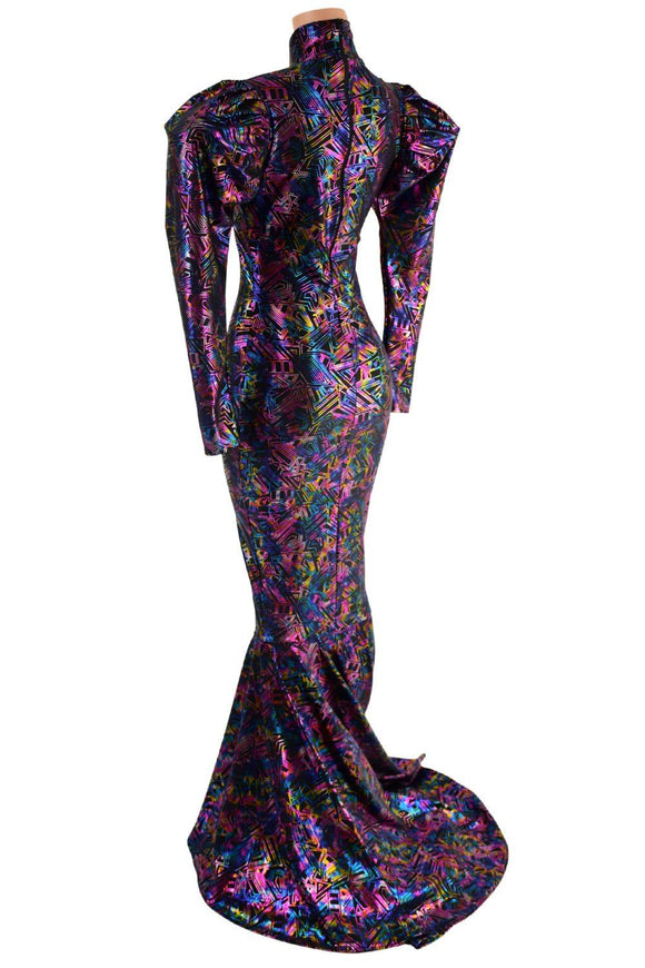 Cyberspace Puddle Train Gown - Coquetry Clothing