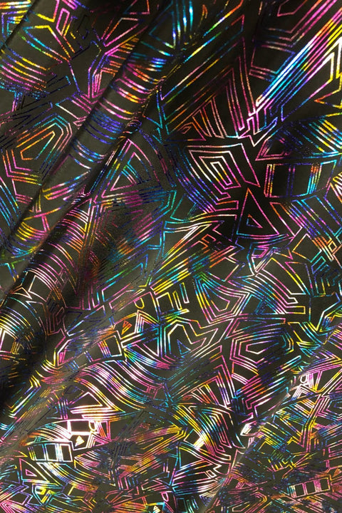 CyberSpace Metallic Spandex Fabric - Coquetry Clothing