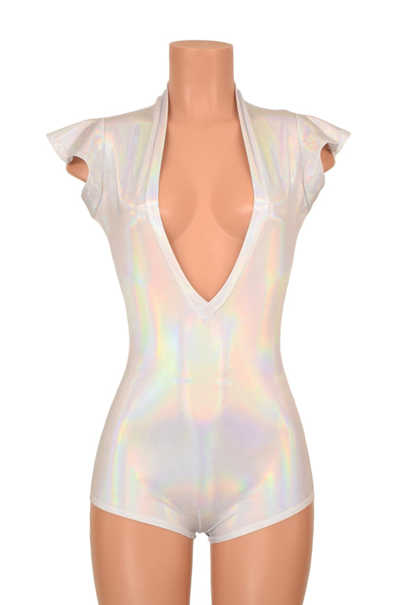 Deep Plunge Flashbulb Romper - Coquetry Clothing