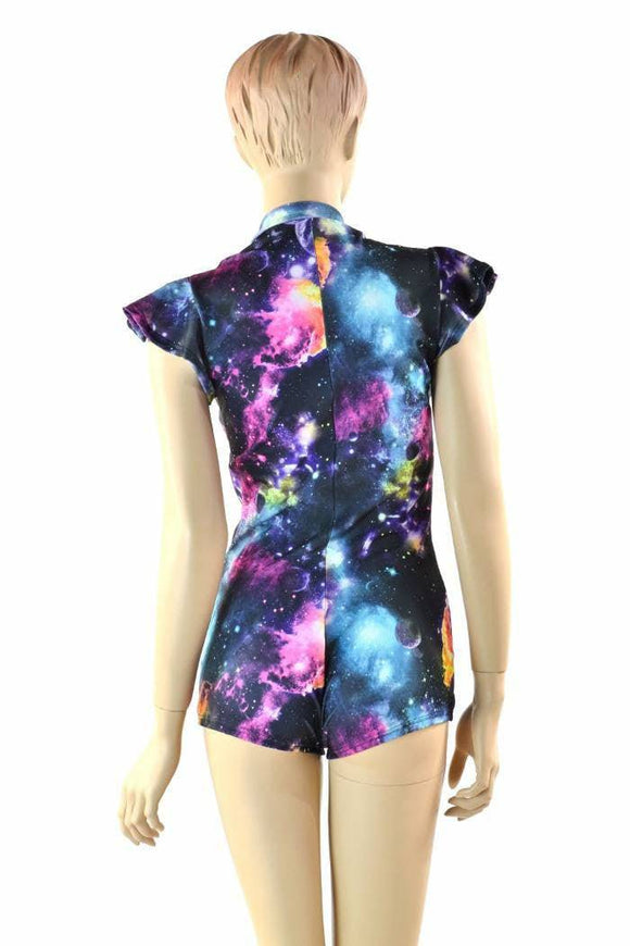 Deep Plunging V Galaxy Romper - Coquetry Clothing